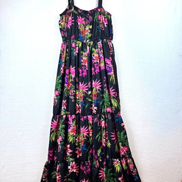 INC International Concepts Floral Tiered Maxi Dress Womens Small Resort Beach - Picture 13 of 14